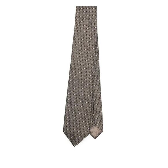 EMPORIO ARMANI Geometric Pattern Silk Tie Men BROWN Ties